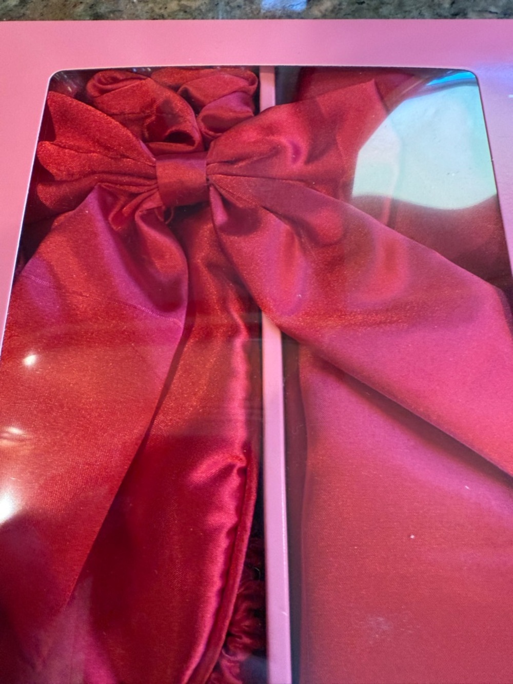 Satin Bow, Eye Mask ,Pillowcase Set - Lavender and Red - Picture 5 of 11